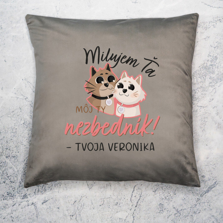 Milujem ťa nezbedník - Dekoračný vankúš
