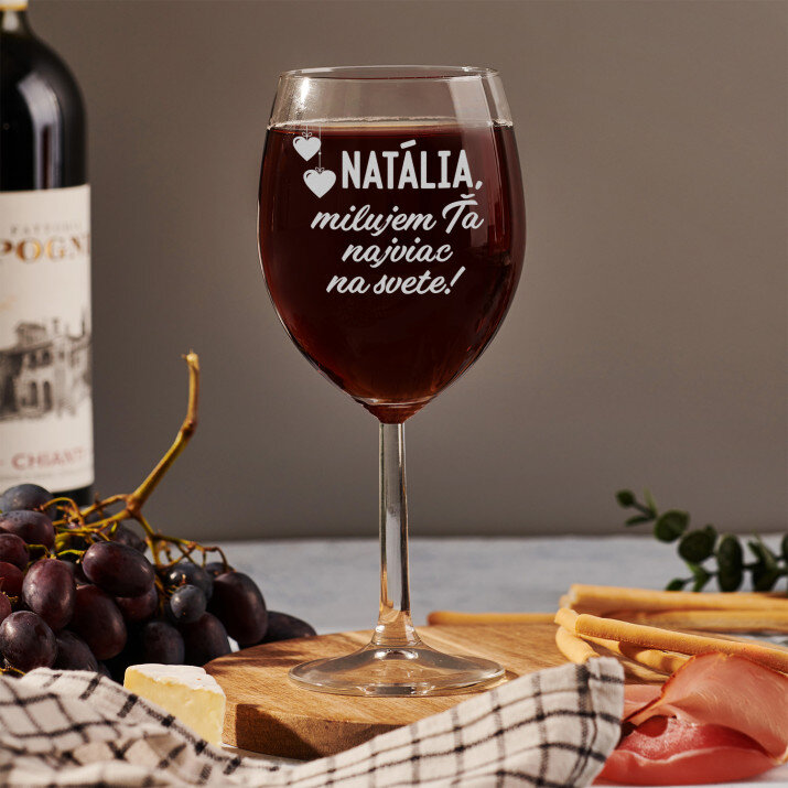 milujem ťa najviac - Gravírovaný pohár