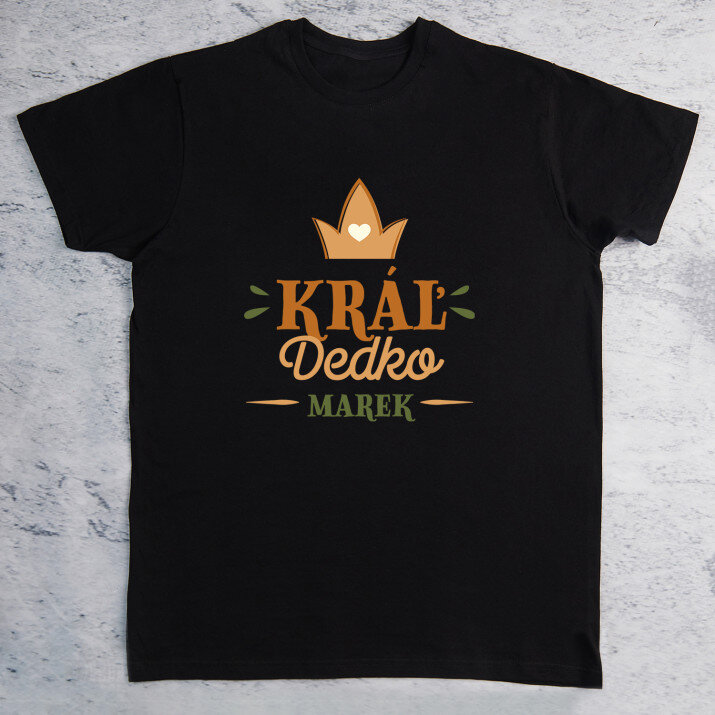 Kráľ dedko - Pánske čierne tričko