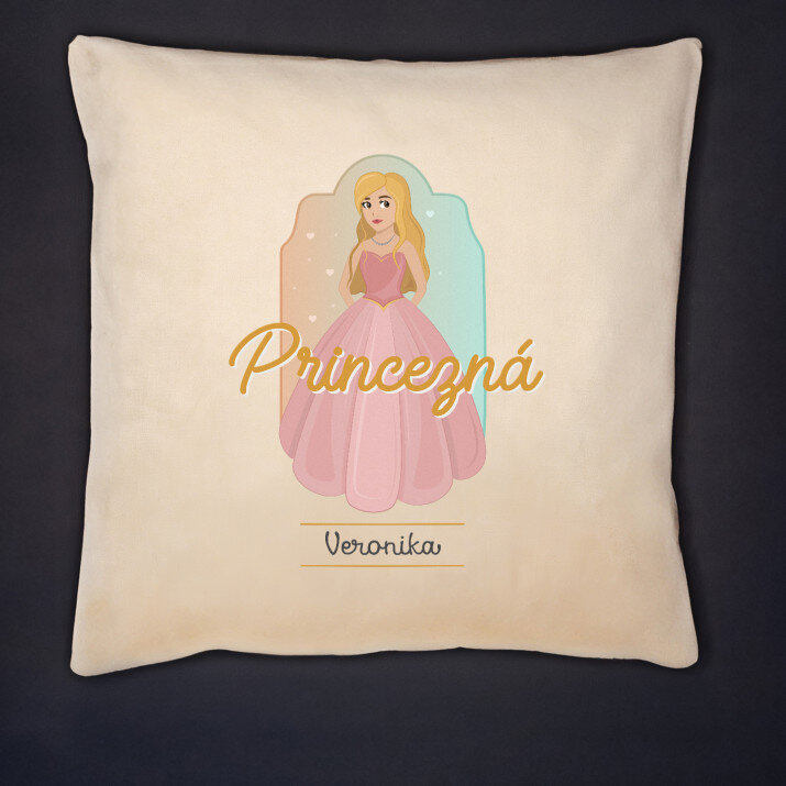 Princezná - Dekoračný vankúš