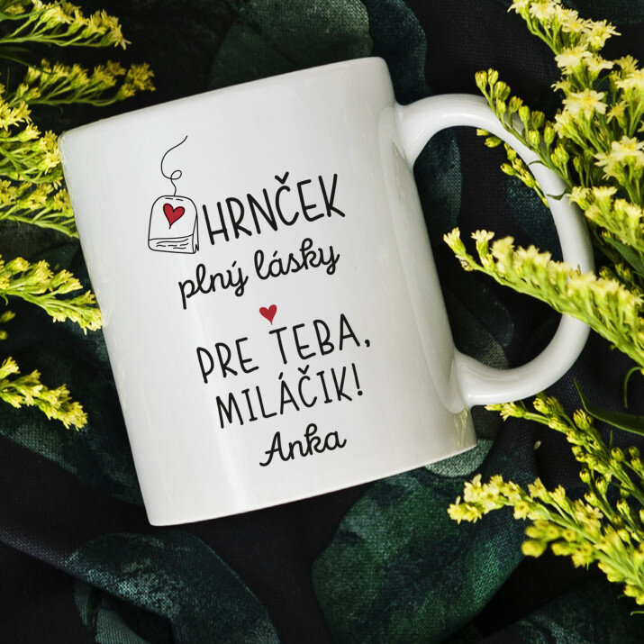 hrnček plný lásky - Hrnček s potlačou