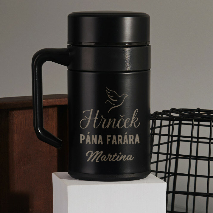 Hrnček farára - Termohrnček  s rukoväťou 400 ml