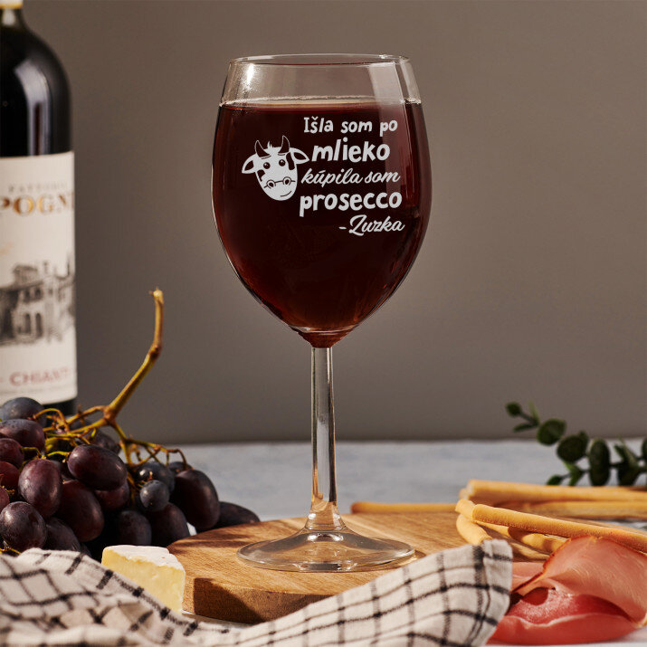 Kúpila som prosecco - Gravírovaný pohár