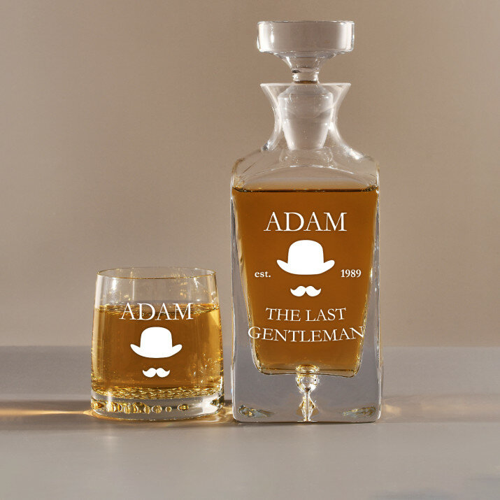 Last Gentleman - Sada gravírovanej karafy a pohárov na whisky