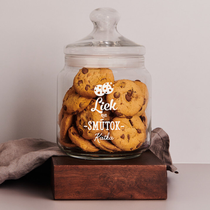 liek na smútok - Sklenená nádoba na koláčiky