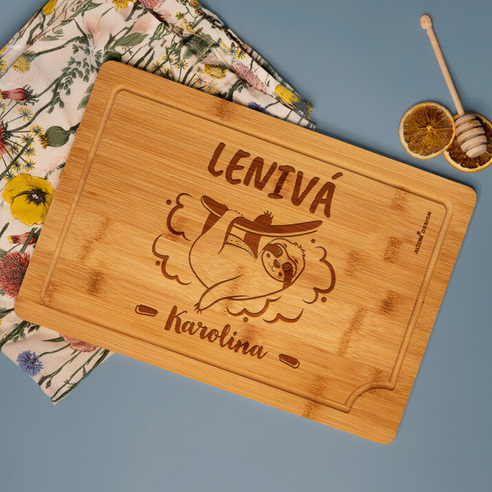 Lenivá - Doska s gravírováním