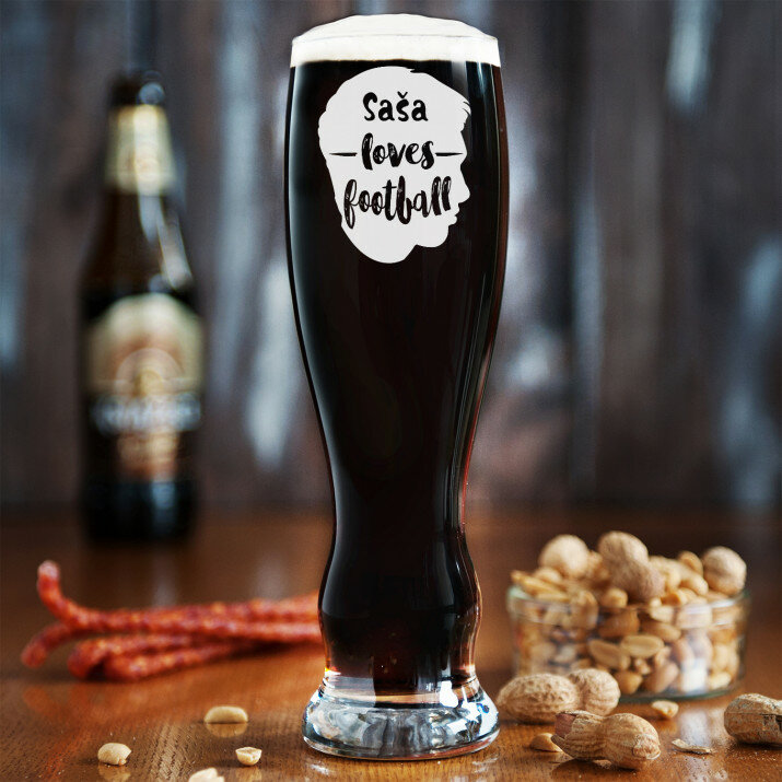 Love football - Gravírované pohare na pivo
