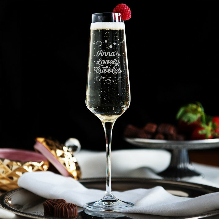 Lovely bubbles - Gravírované poháre na šampanské