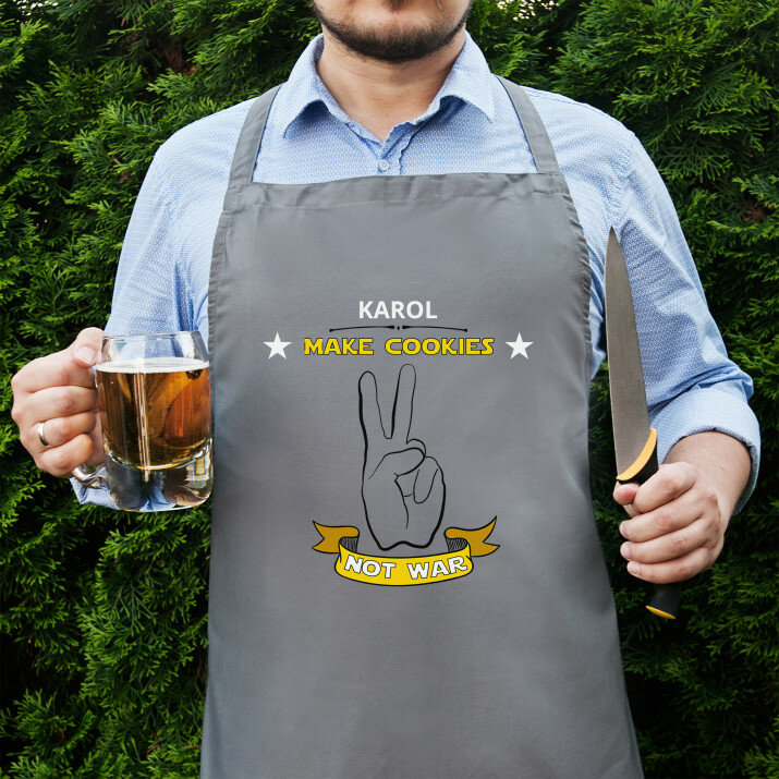 Make cookies not war - Kuchynská zástera