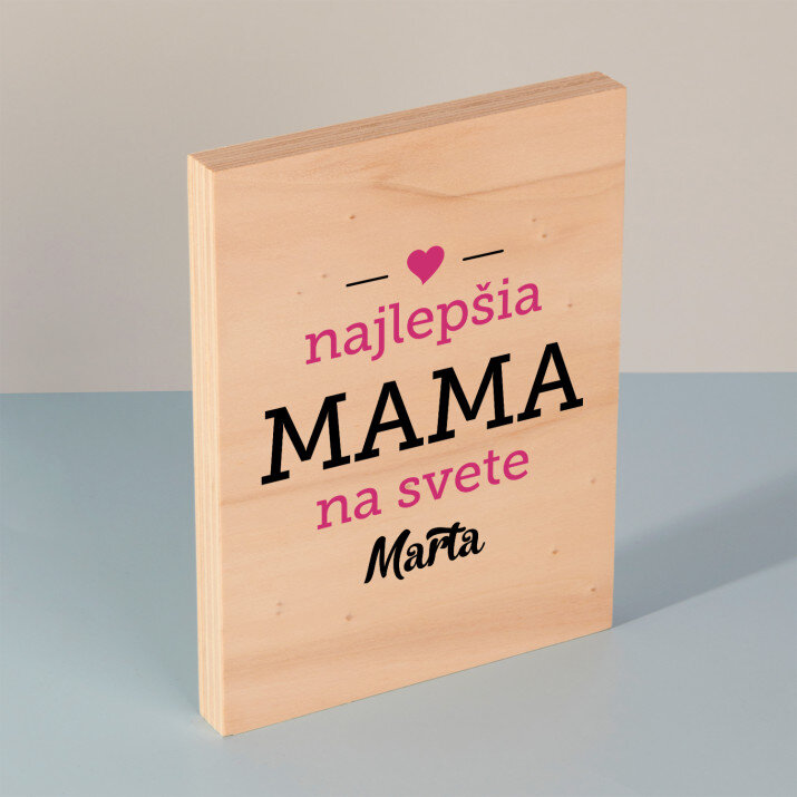 Mama - Tlač na drevo