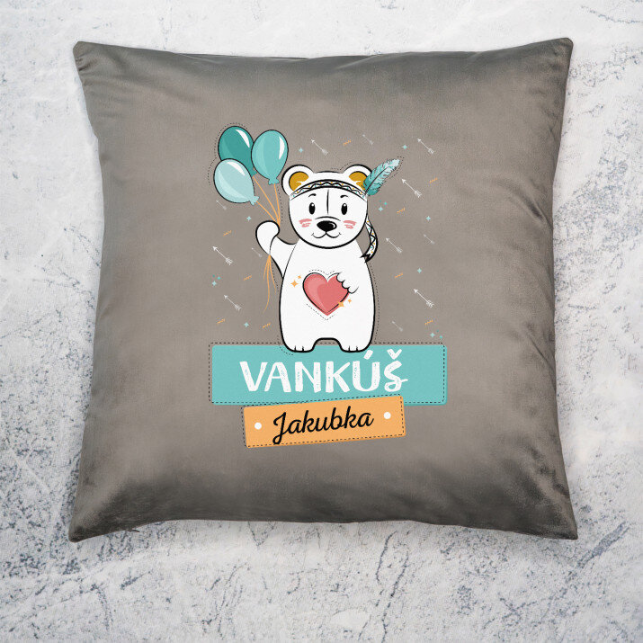 Macko - Dekoračný vankúš