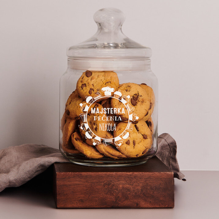 majsterka pečenia - Sklenená nádoba na koláčiky