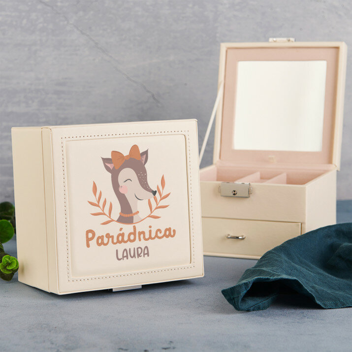 Parádnica - Biela krabička so zrkadlom