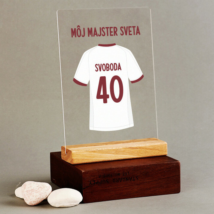 Tlač na akrylové sklo so stojanom - Môj majster sveta