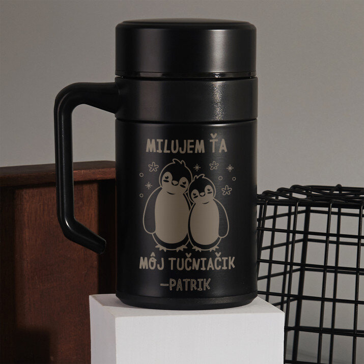 Môj tučniačik - Termohrnček s rukoväťou 400 ml