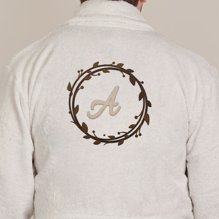 Monogram - Biely pánsky župan