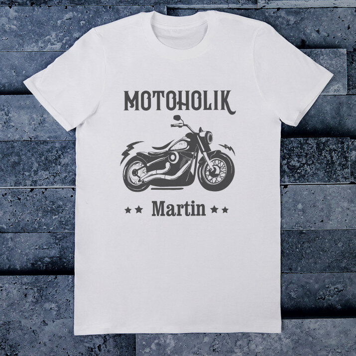 Motoholik - Pánske tričko s potlačou
