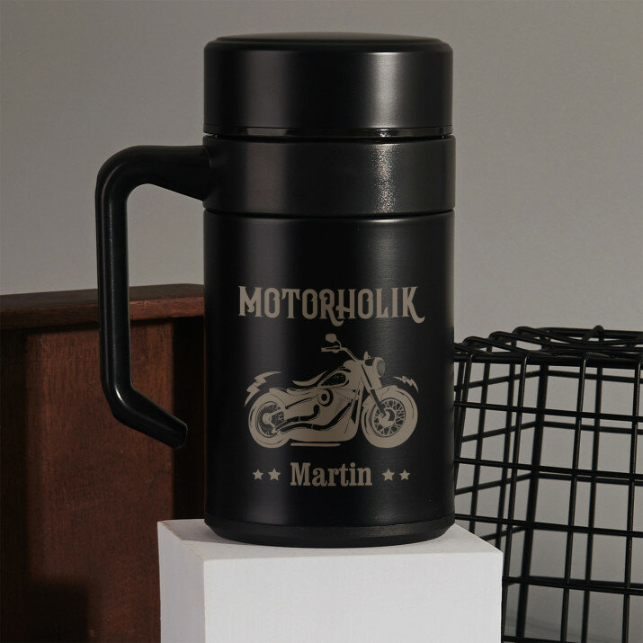 Motorholik- Termohrnček  s rukoväťou 400 ml