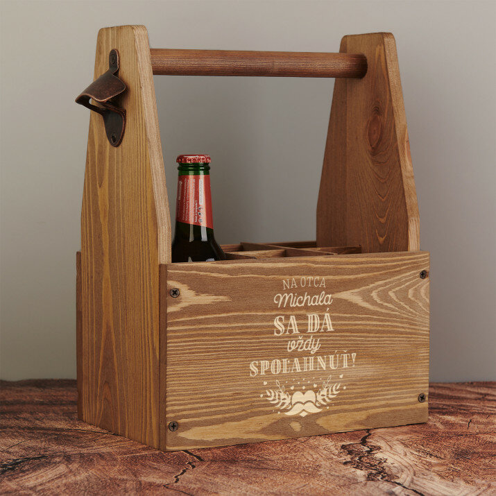 Na otca sa dá vždy spoľahnúť - Nosič na pivo s otváračom