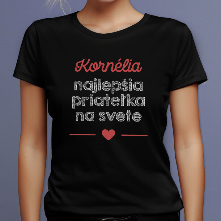 Najlepšia priateľka na svete - Čierne dámske tričko