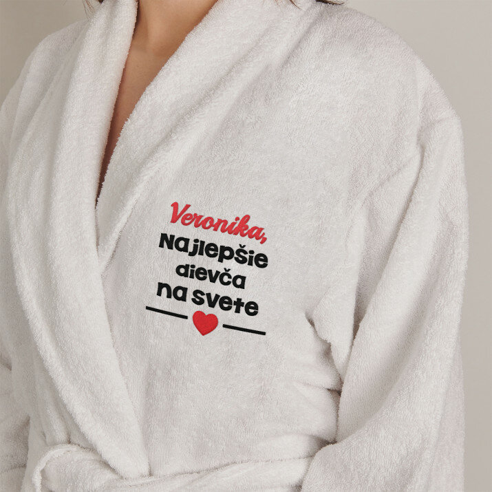 Najlepšie dievča - Dámsky biely župan
