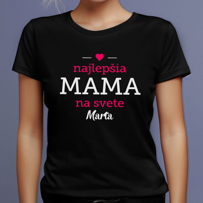 Najlepšia mama - Čierne dámske tričko