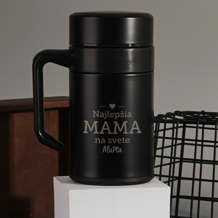 Najlepšia mama - Termohrnček  s rukoväťou 400 ml