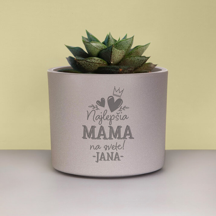 najlepšia mama na svete srdcia - Kryt na kvetináč