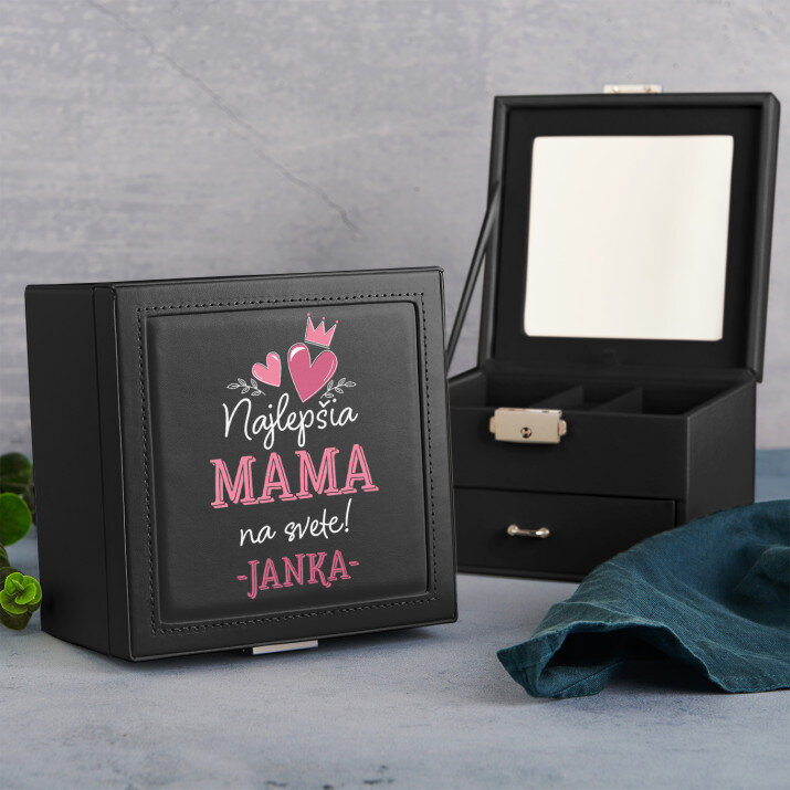 Najlepšia mama na svete srdcia - Čierna krabička so zrkadlom