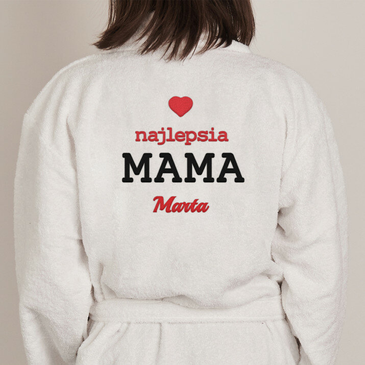 Najlepšia mama - Dámsky biely župan