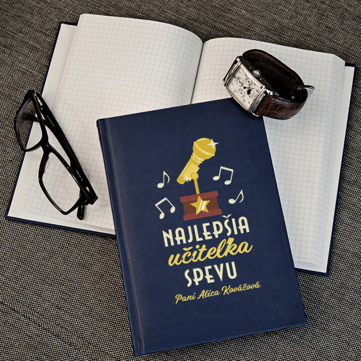 Najlepšia učiteľka spevu - Notes A5 s potiskem
