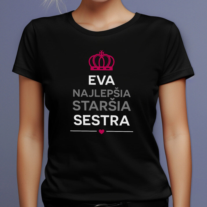 Najlepšia sestra - Čierne dámske tričko