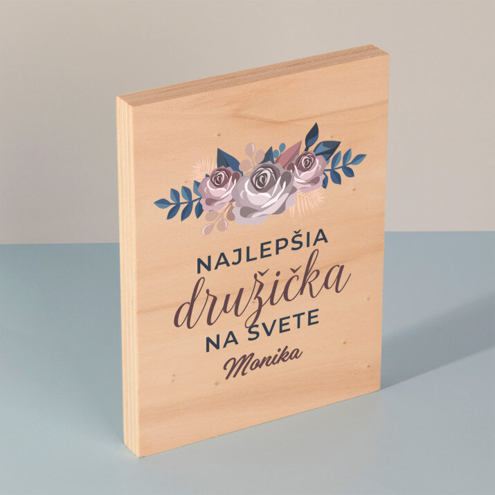 Najlepšia družička - Tlač na drevo