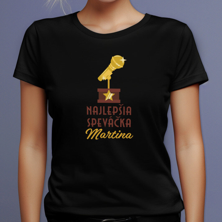 Najlepšia speváčka - Čierne dámske tričko
