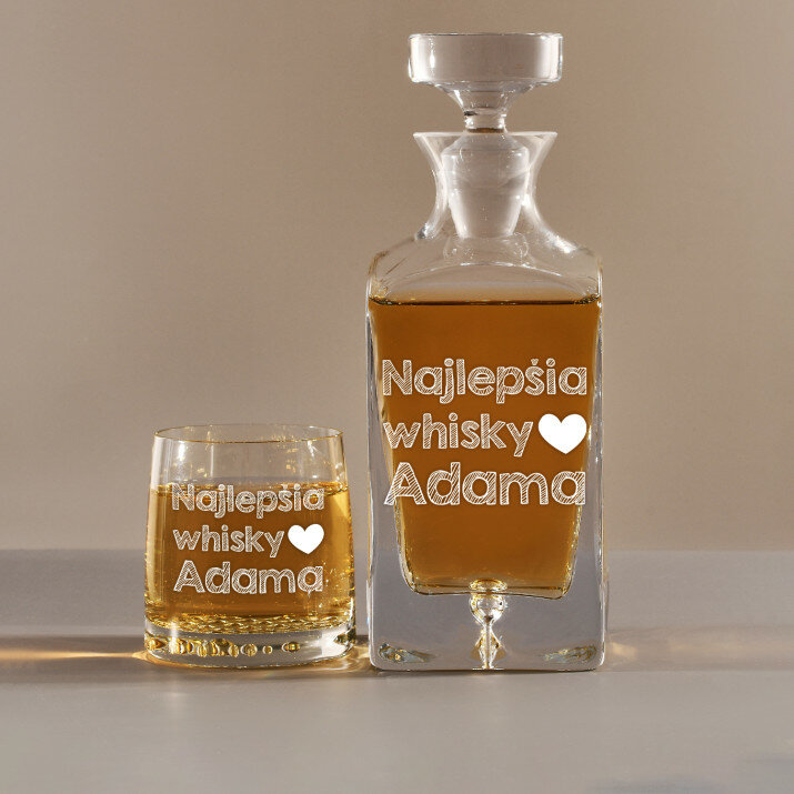 Najlepšia whisky - Sada gravírovanej karafy a pohárov na whisky