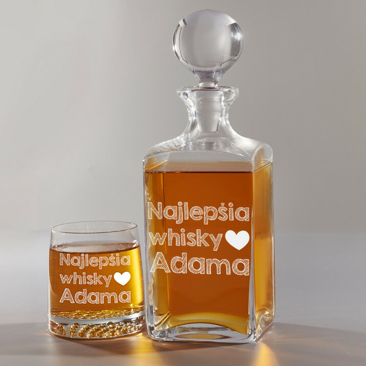 Najlepšia whisky - Sada gravírovanej karafy a pohárov na whisky