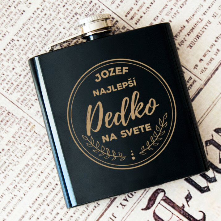 Najlepší dedko - Ploskačka s gravírovaním