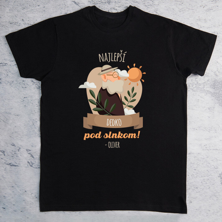 Najlepší dedko pod slnkom - Pánske čierne tričko