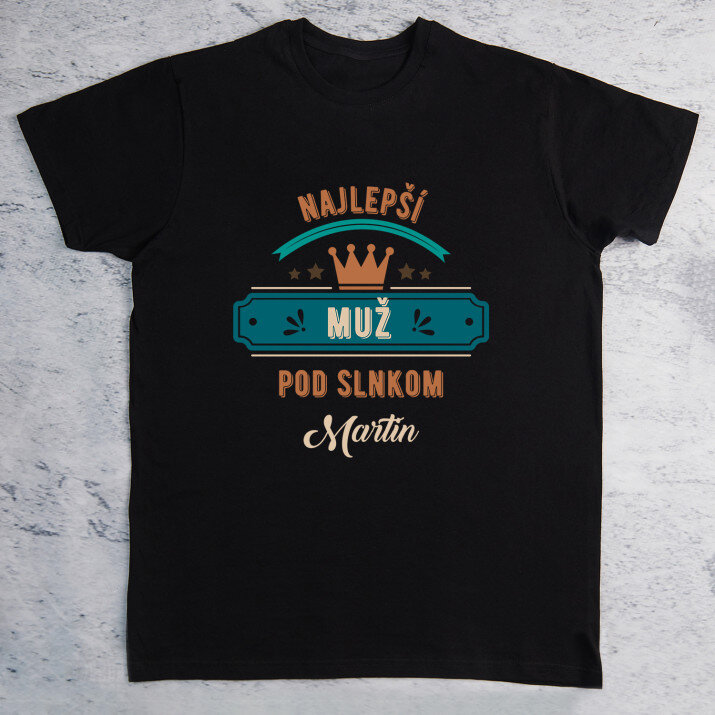 Najlepší muž pod slnkom - Pánske čierne tričko
