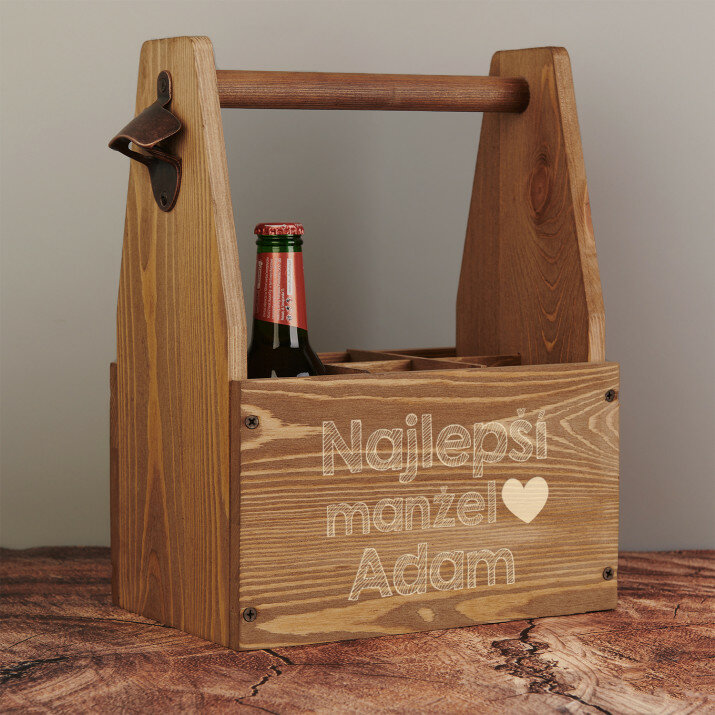 Najlepší manžel - Nosič na pivo s otváračom