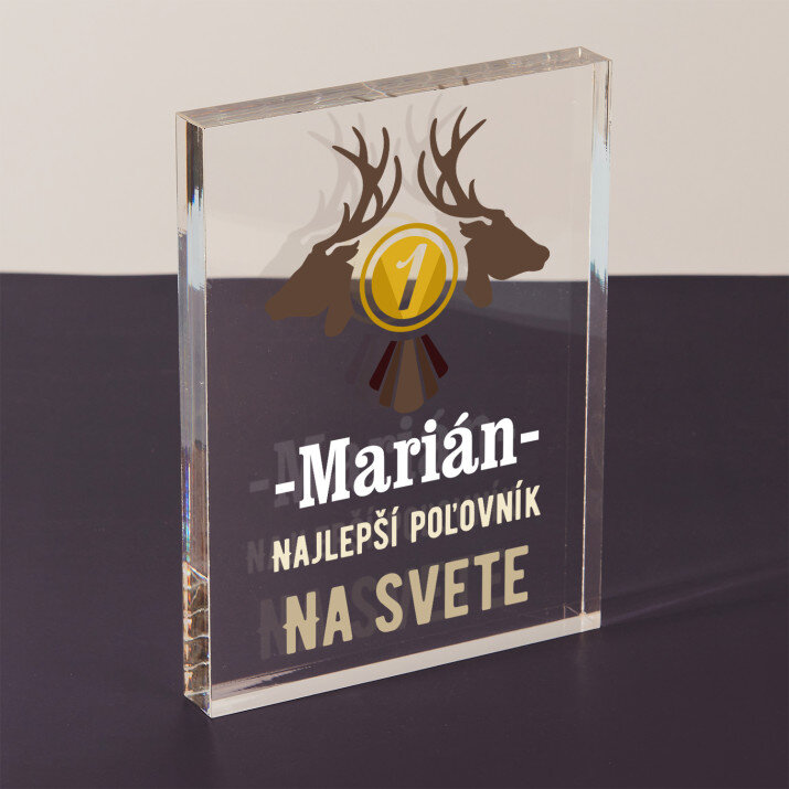 Najlepší poľovník - Akrylový blok