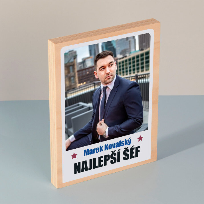 Najlepší šéf - Tlač na drevo