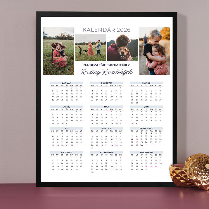 najkrajšie spomienky - Kalendár v ráme