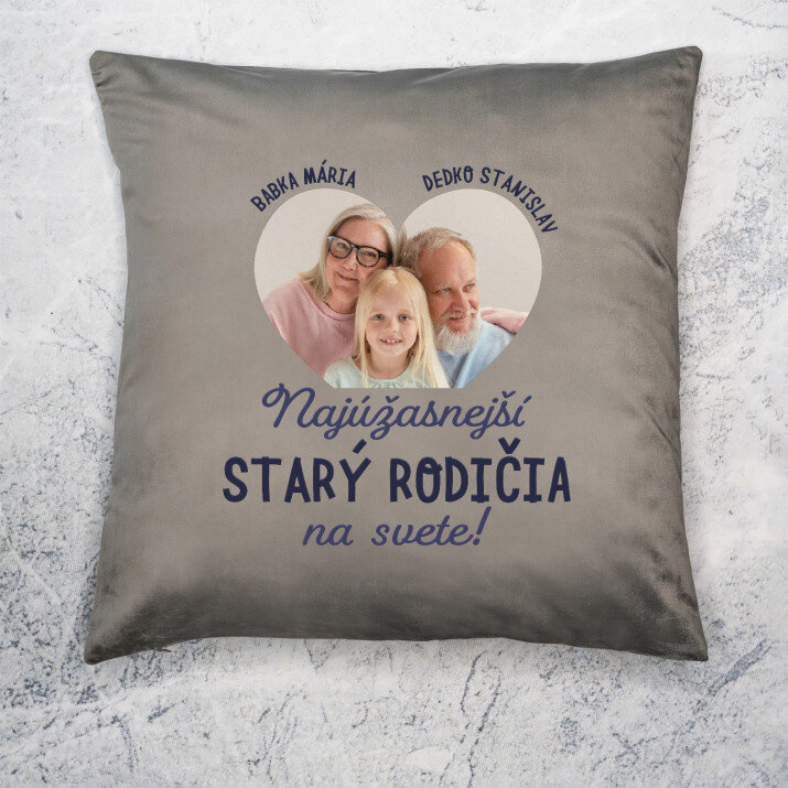 Najúžasnejší starý rodičia - Dekoračný vankúš