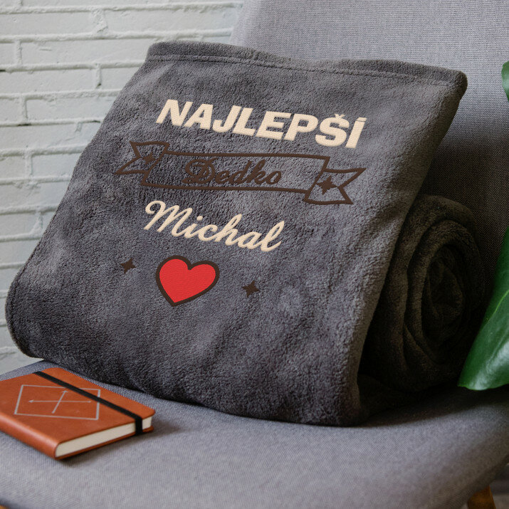 Najlepší dedko - Deka s výšivkou 