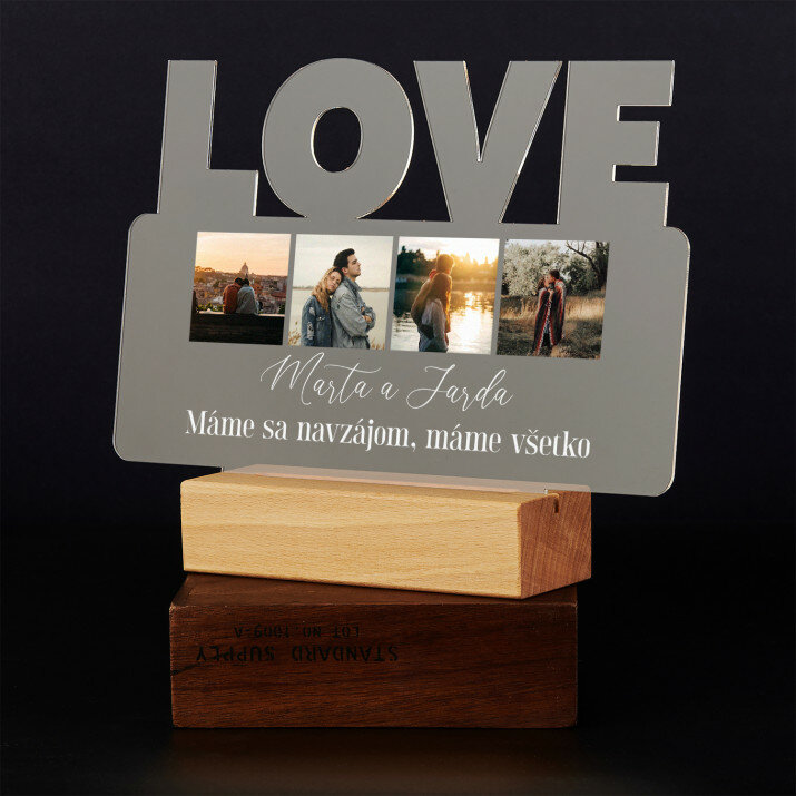 Naše chvíle - Tlač na akrylové sklo led LOVE