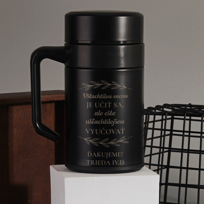 Vyučovanie - Termohrnček  s rukoväťou 400 ml