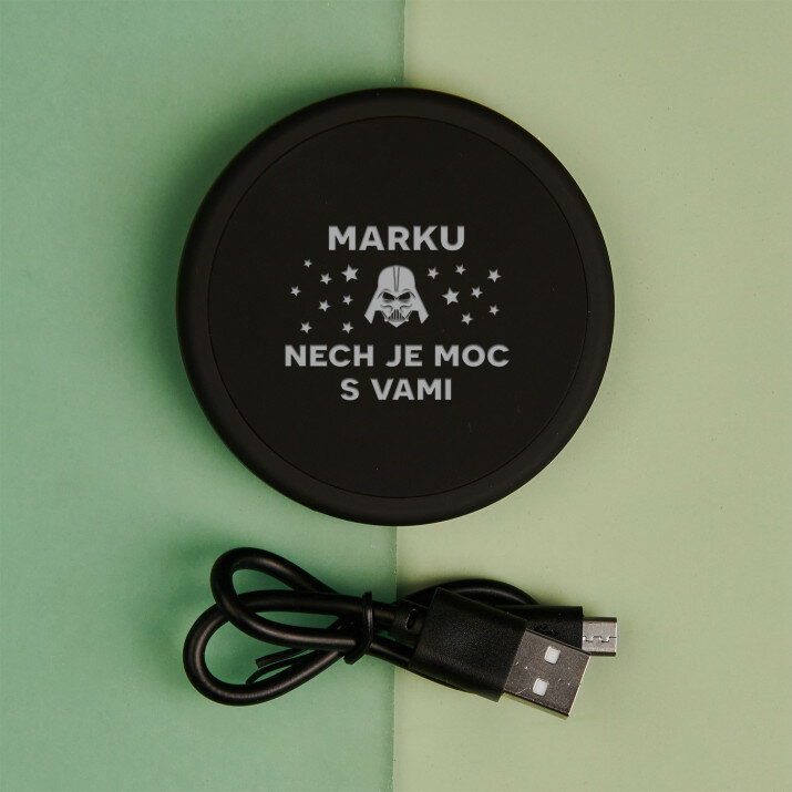 Nech je moc s vami - Indukčná nabíjačka s podsvietením