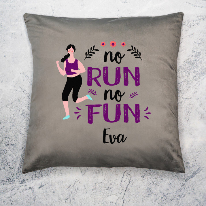 No run no fun - Dekoračný vankúš
