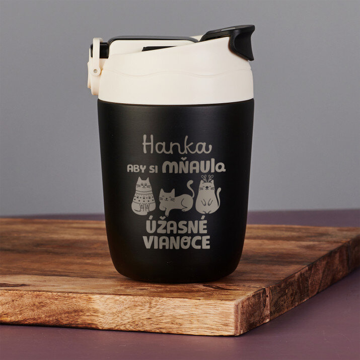 Aby si mňaula úžasné vianoce - Termohrnek 360ml
